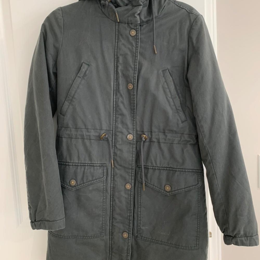 Good Condition Fat Face Reversible Coat in Green